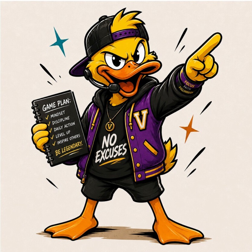 Coach Vee-Quack — The Motivator